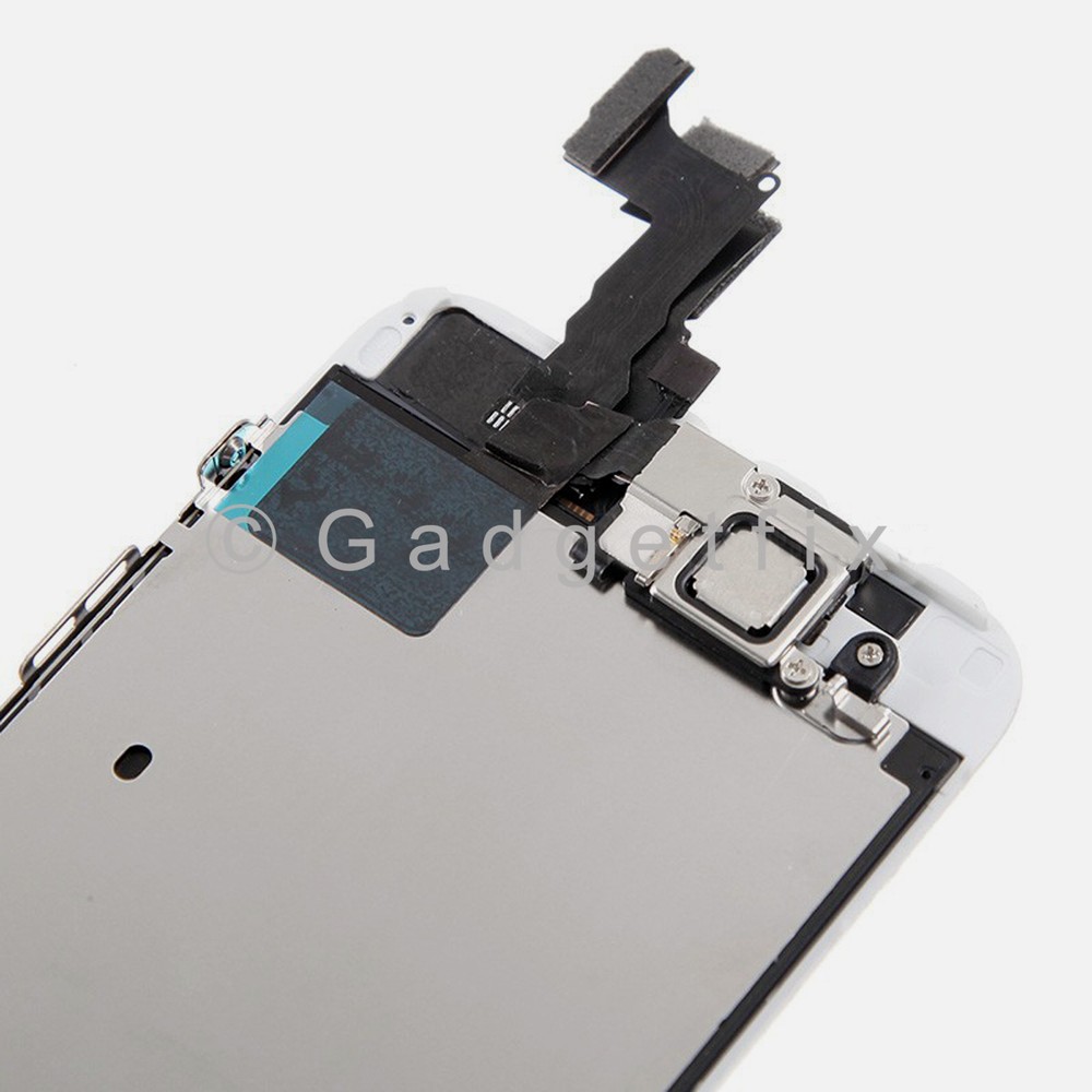 White LCD Screen Display + Touch Screen Digitizer + Button Camera for Iphone 5S