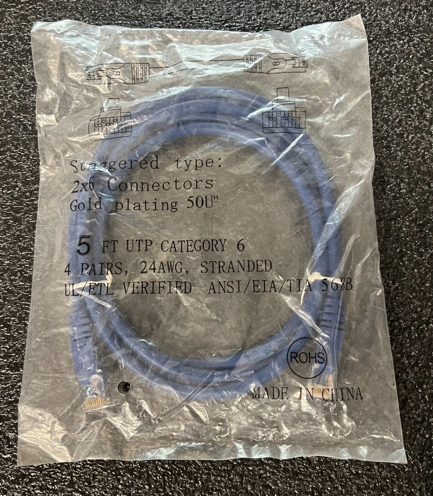 Category 6 Cable (5ft) Blue