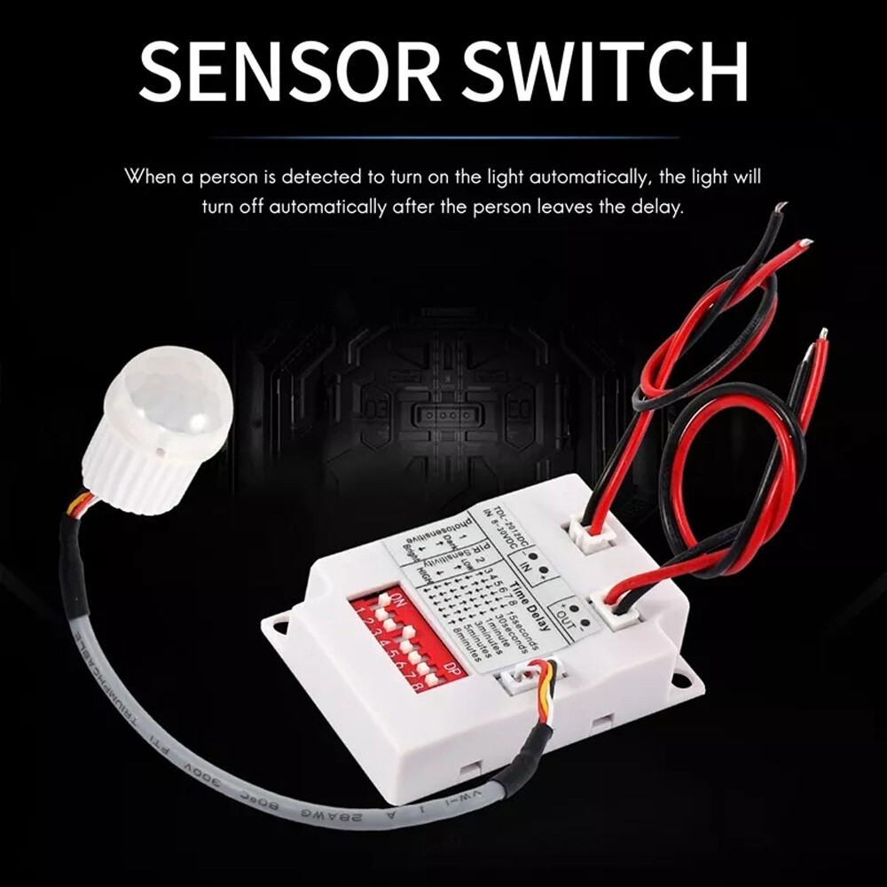 12V 24V PIR Motion Sensor Switch IR Infrared Human Induction Time