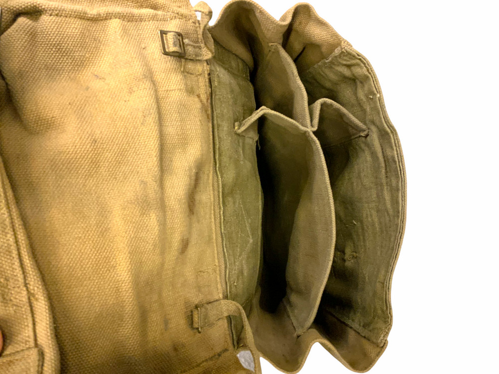 WW2 British 37 Pattern Web Mine Detector Backpack & Straps 1944 Dated