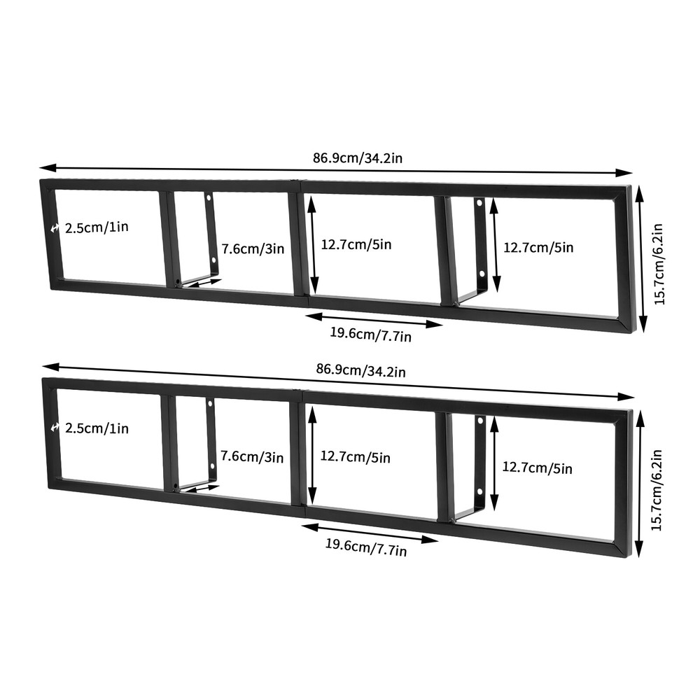 2 Pack Wall Mount CD DVD Floating Shelf Rack - Space-Saving Media Organizer