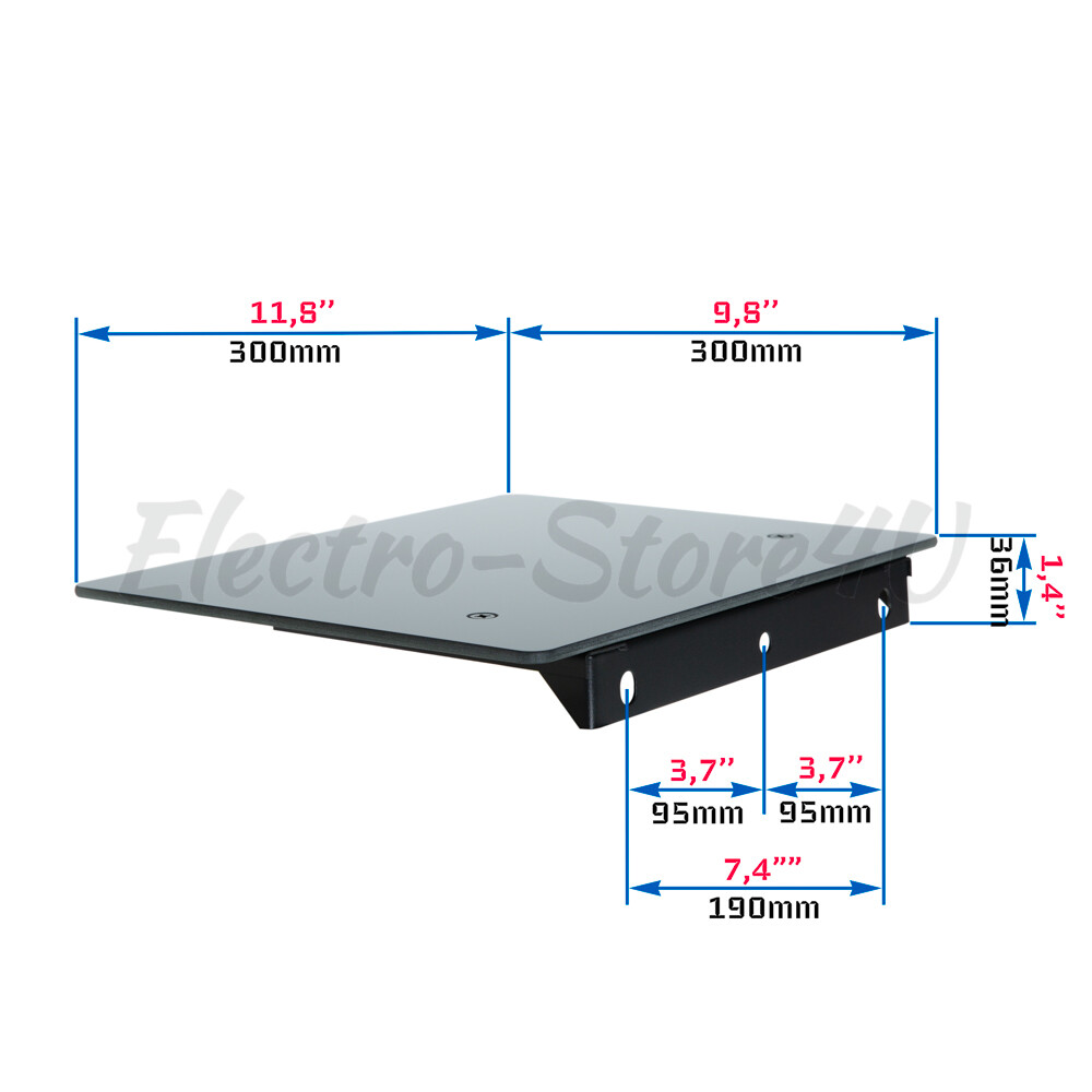 Wall Mount Shelf for TV Cable Box Tier Component Console AV DVR DVD Bracket