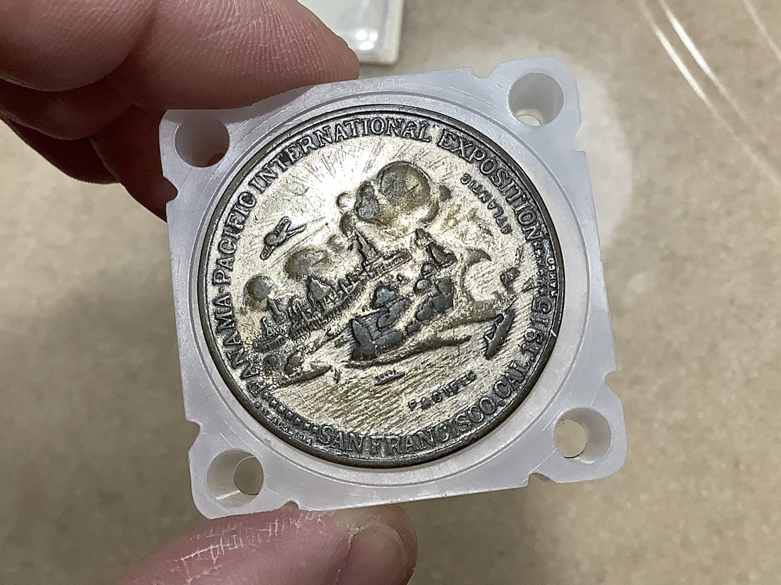 1915 Cal.Four Portraits HK-420 Silver Plate*Retired Dealer* So Called Dollar