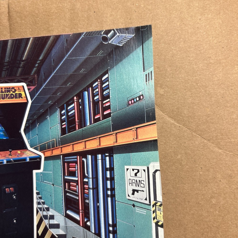 Original ad Rolling Thunder 1987 Atari 11- 8'' ARCADE VIDEO GAME FLYER