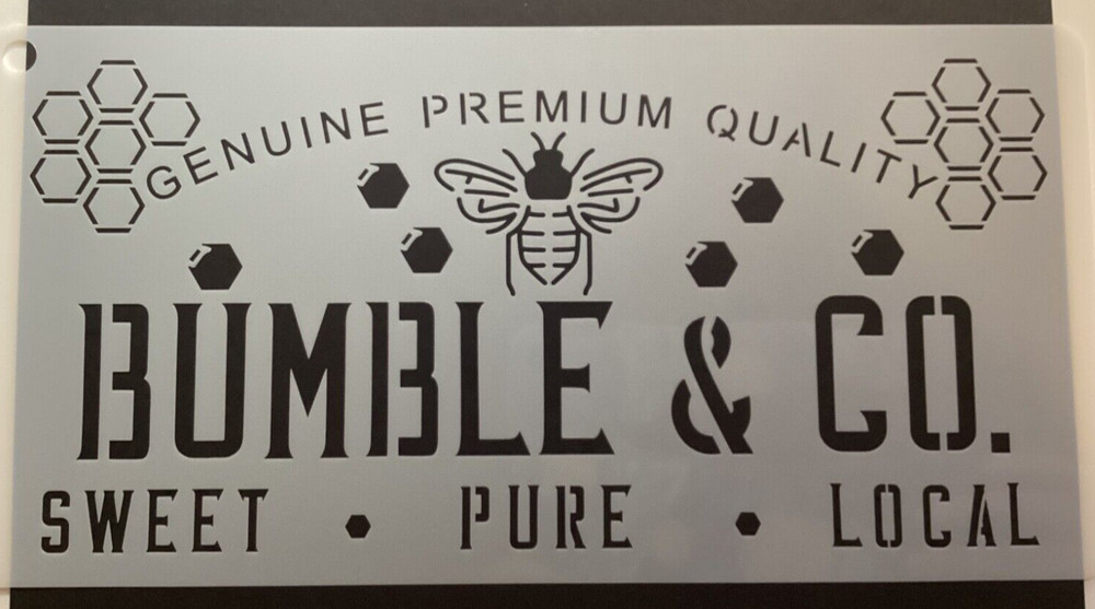 Local Honey Reusuable Stencil