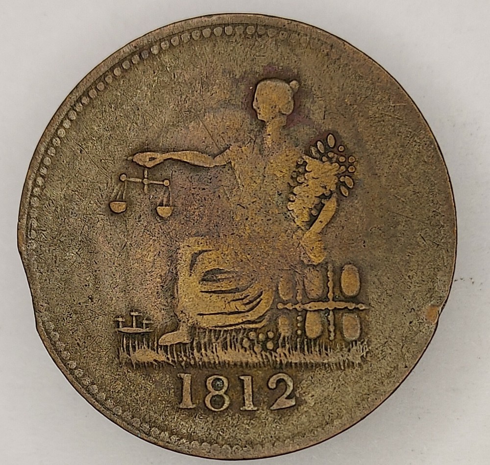 1812 token Lower Bas Canada Tiffin Breton 960,