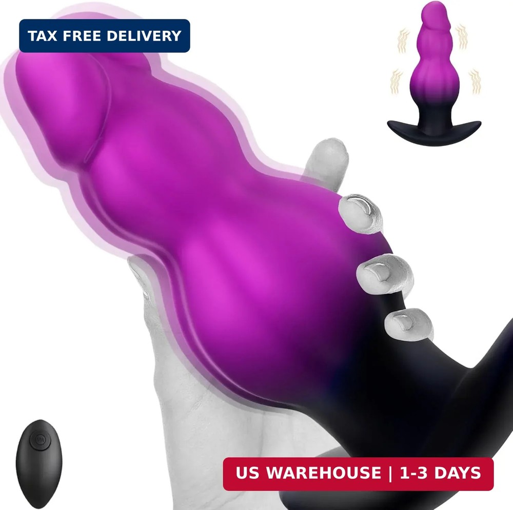 6.7" Large Vibrating Butt Plug Prostate Massager Anal Vibrator, Large Butt Plug