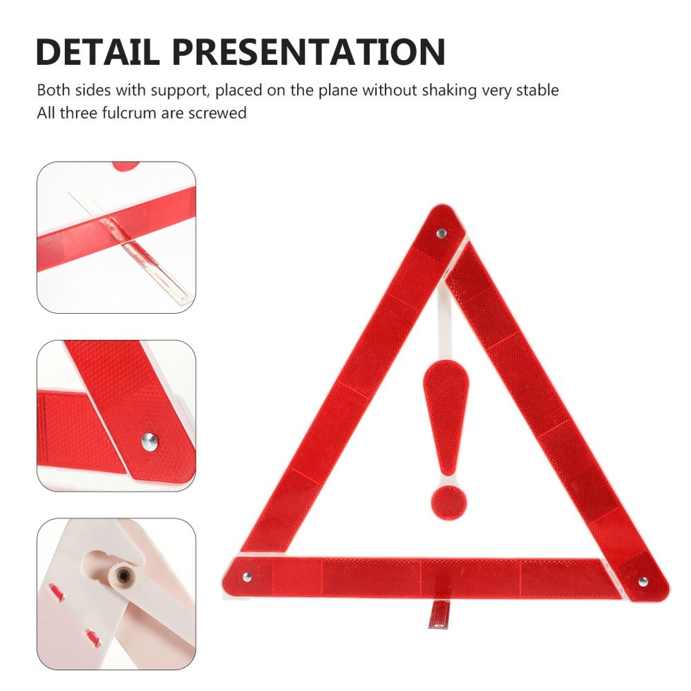 2PCS Reflective Warning Sign Foldable Triangle Car Hazard Breakdown Car Motor