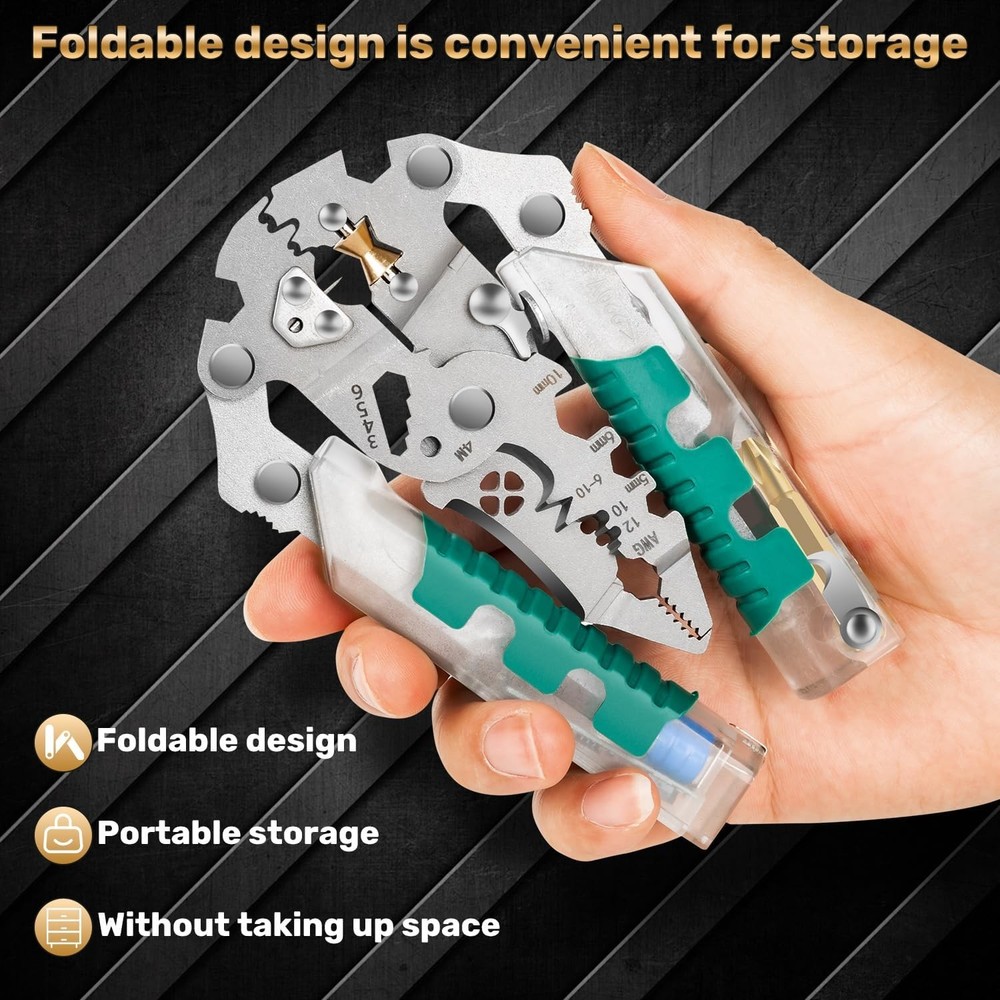 DIY Portable Multi-Functional Fold Wire Stripper Scissor With Electrical Test US