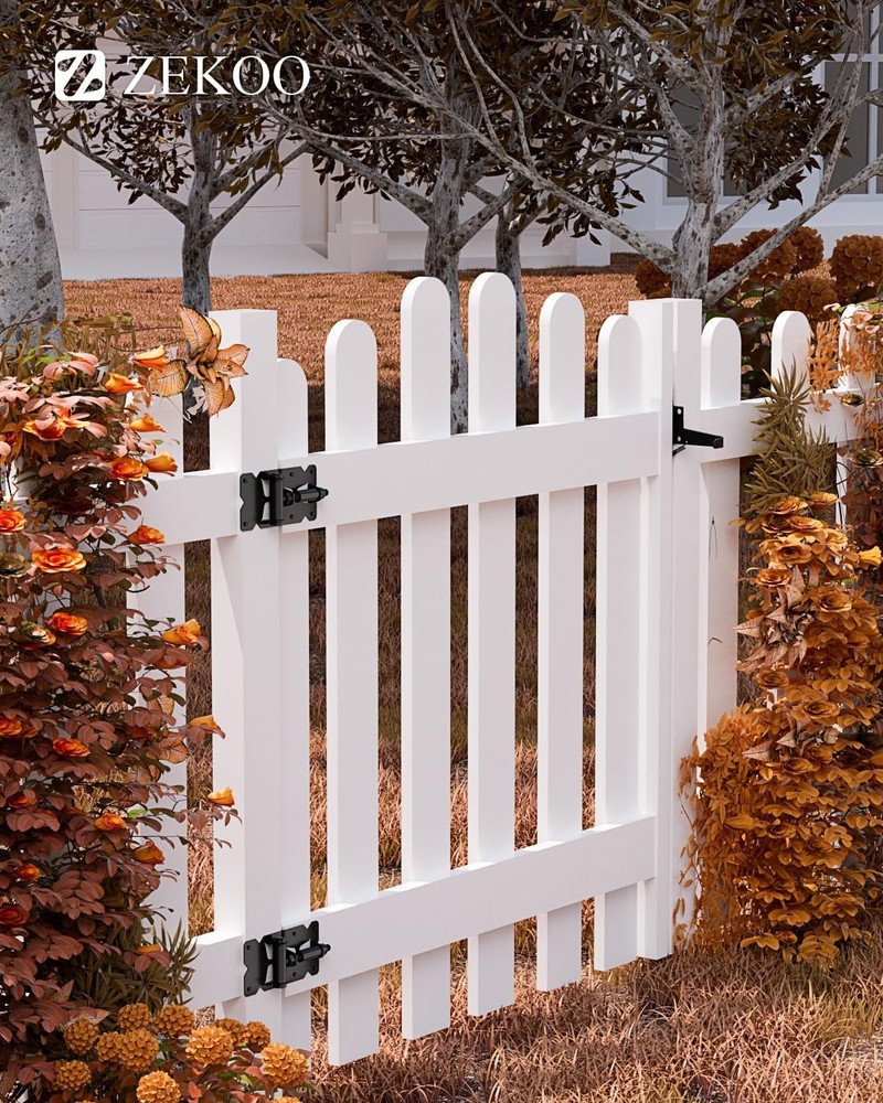Stainless Steel Gate Hardware Kit, Self Closing Gate Hinges and Latch, Rust Proo