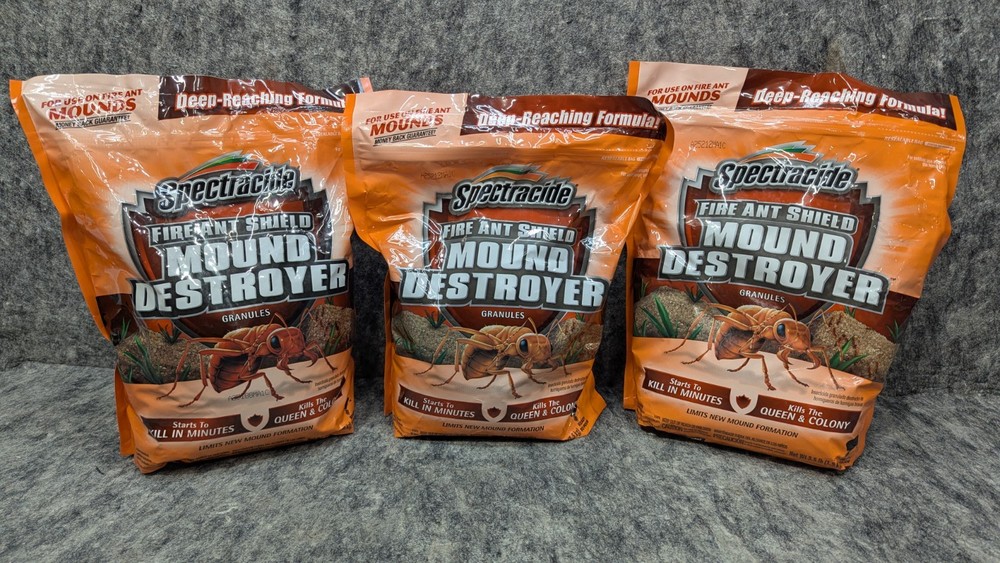 3 x Spectracide Fire Ant Shield Mound Destroyer Granules, 3.5-Pound