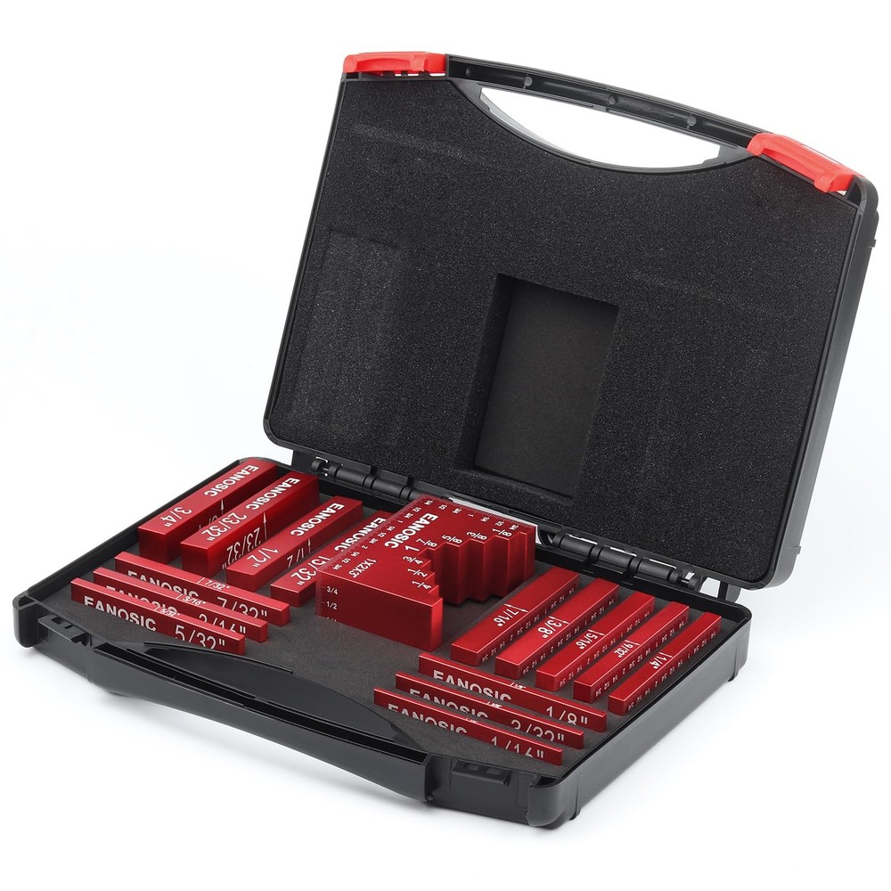 Setup Blocks Woodworking Tools - 16 PCS Height Gauge Block Set with Easy Bloc...