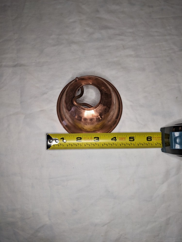 New Solid Copper Hammered Rain Chain Cup Replacement Part Cup + Hardware
