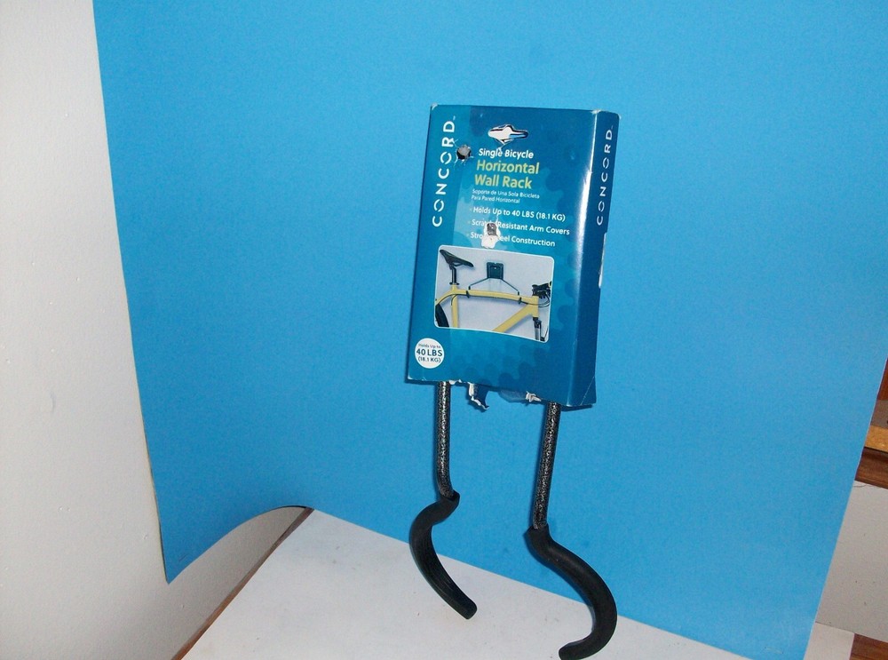 CONCORD SINGLE BICYCLE HORIZONTAL WALL RACK 2 ARMS UNUSED