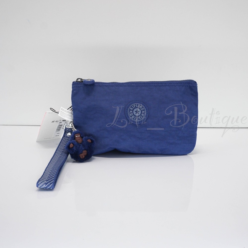 Kipling Creativity XL Extra Large Pouch AC7318 Polyamide Navy Mist WB $49 NWT