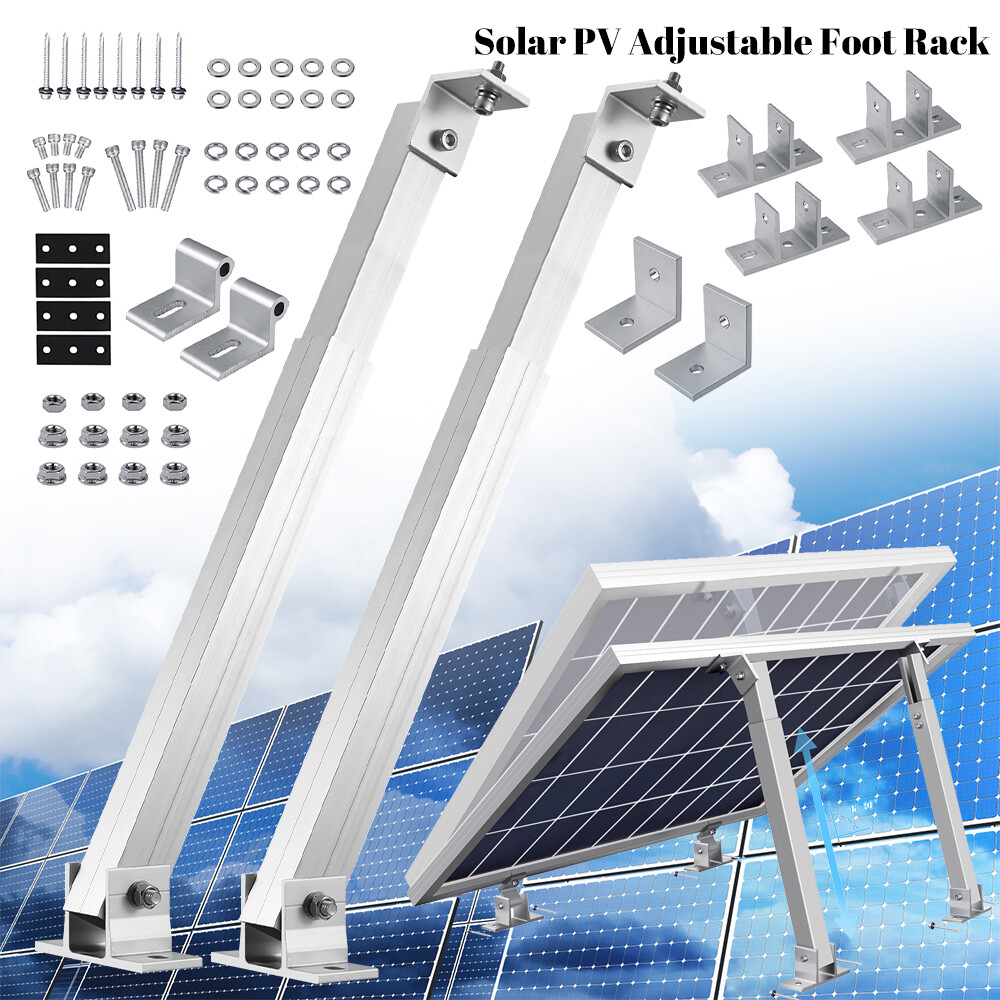 1-4Pair Solar Panel Mounting Brackets Adjustable Angle Roof Tilt Mount Bracket