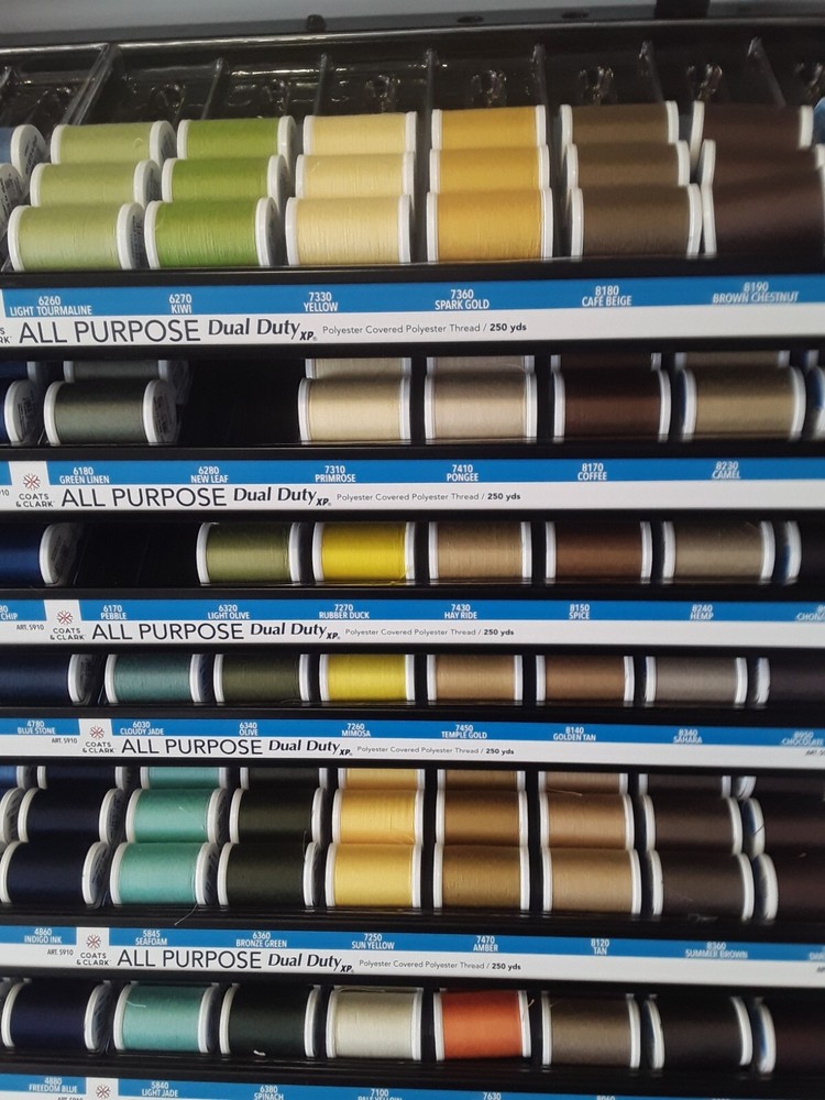 12 Coats & Clark All Purpose Thread 250 Yard Spools - Various Colors