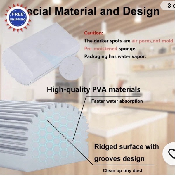 Dusting Sponge 12Pack for Cleaning Blinds Fans Mirrors Windows Damp Duster 2