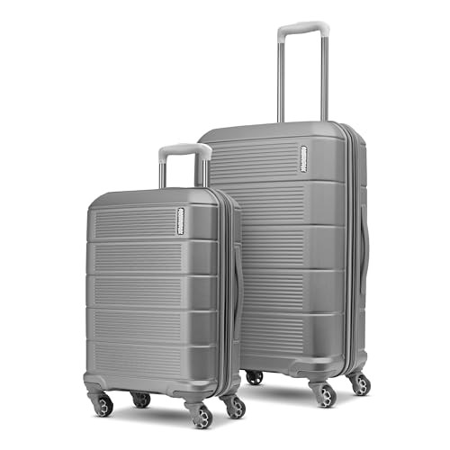 Stratum 2.0 Expandable Hardside Luggage 2-Piece Set (Carry-on/Medium) Silver