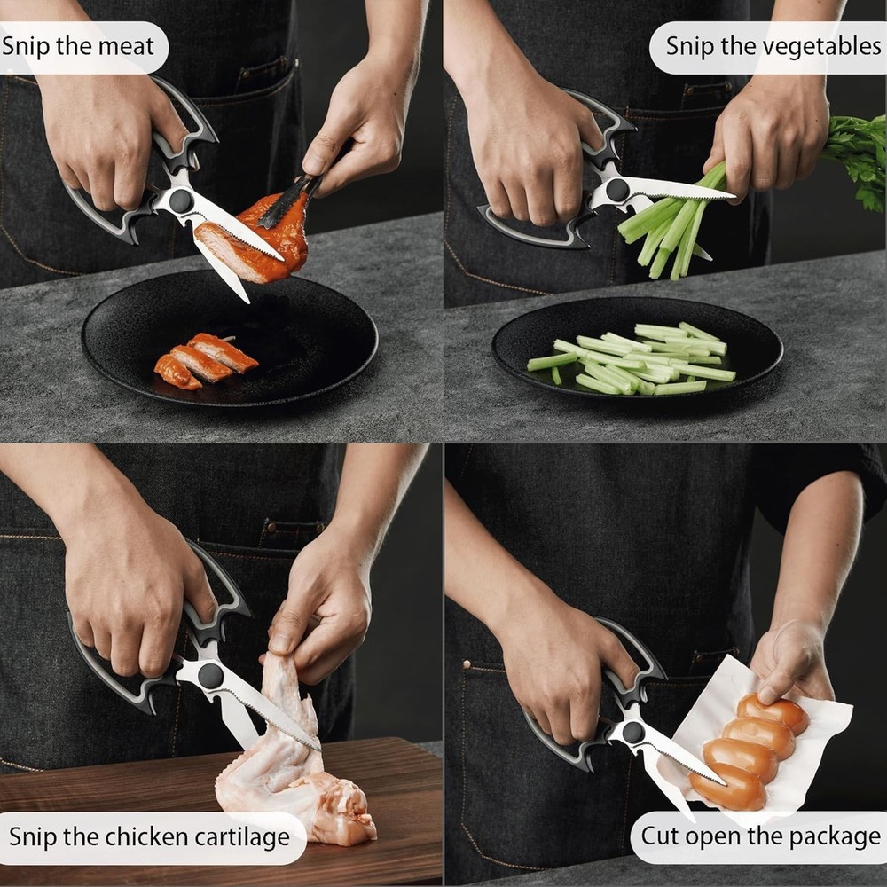 Kitchen Scissors All Purpose 2 Pack - Halloween Goth Cute Kitchen Shears - He...