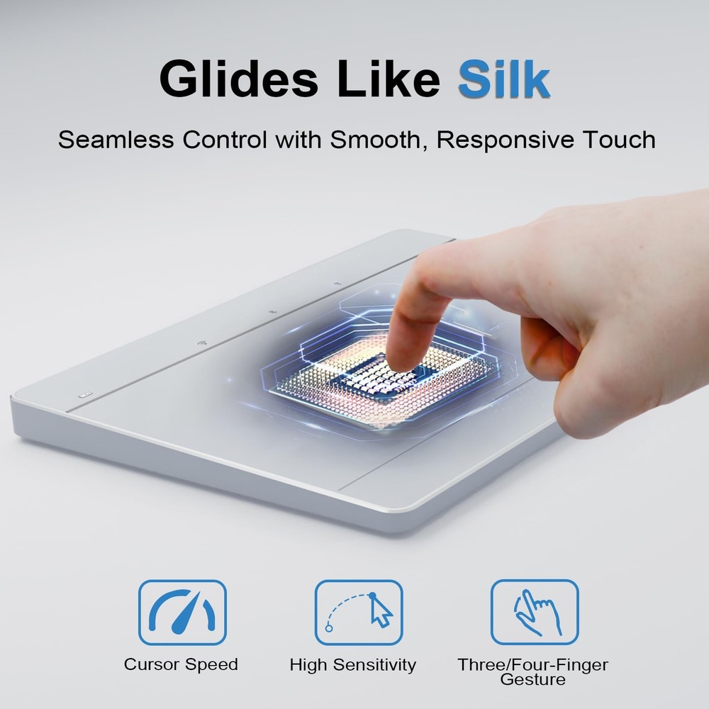Wireless Bluetooth Trackpad For Windows 10/11 MultiGesture Touchpad Laptop