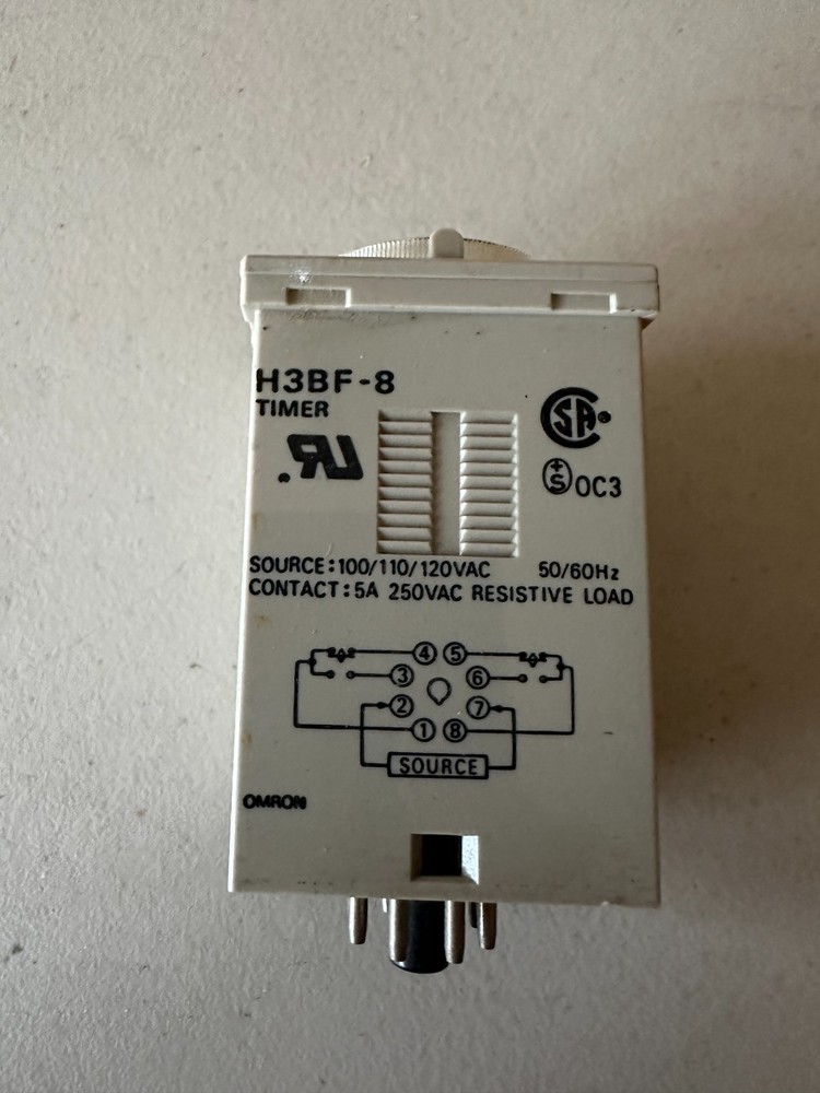 H3BF-8 Omron Timer 100-120VAC .0-1.0 Sec