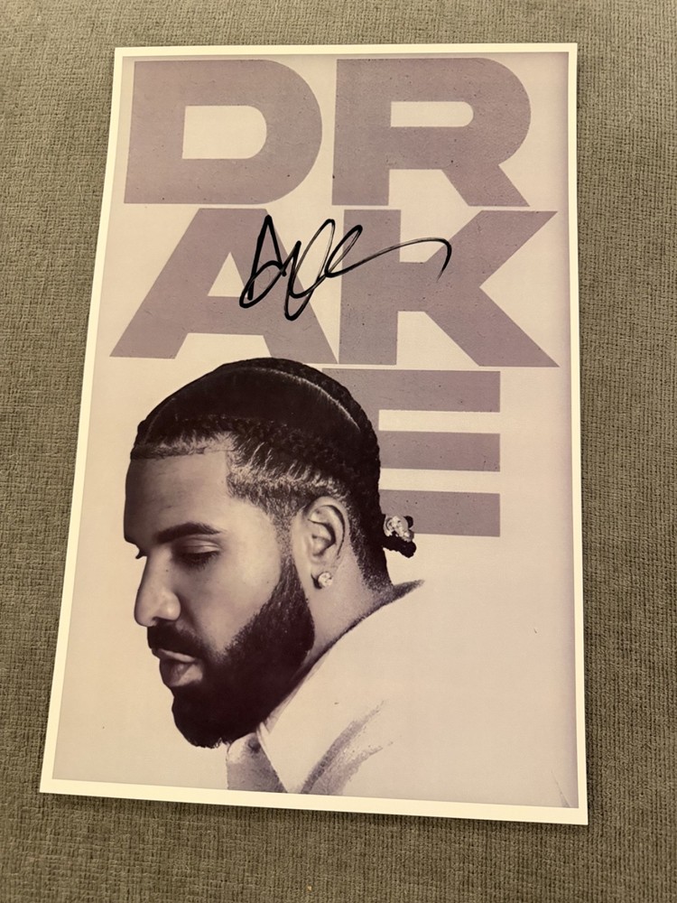 Drake Hand Signed 11x17 Poster w/ COA – Authentic Rap Autograph Collectible