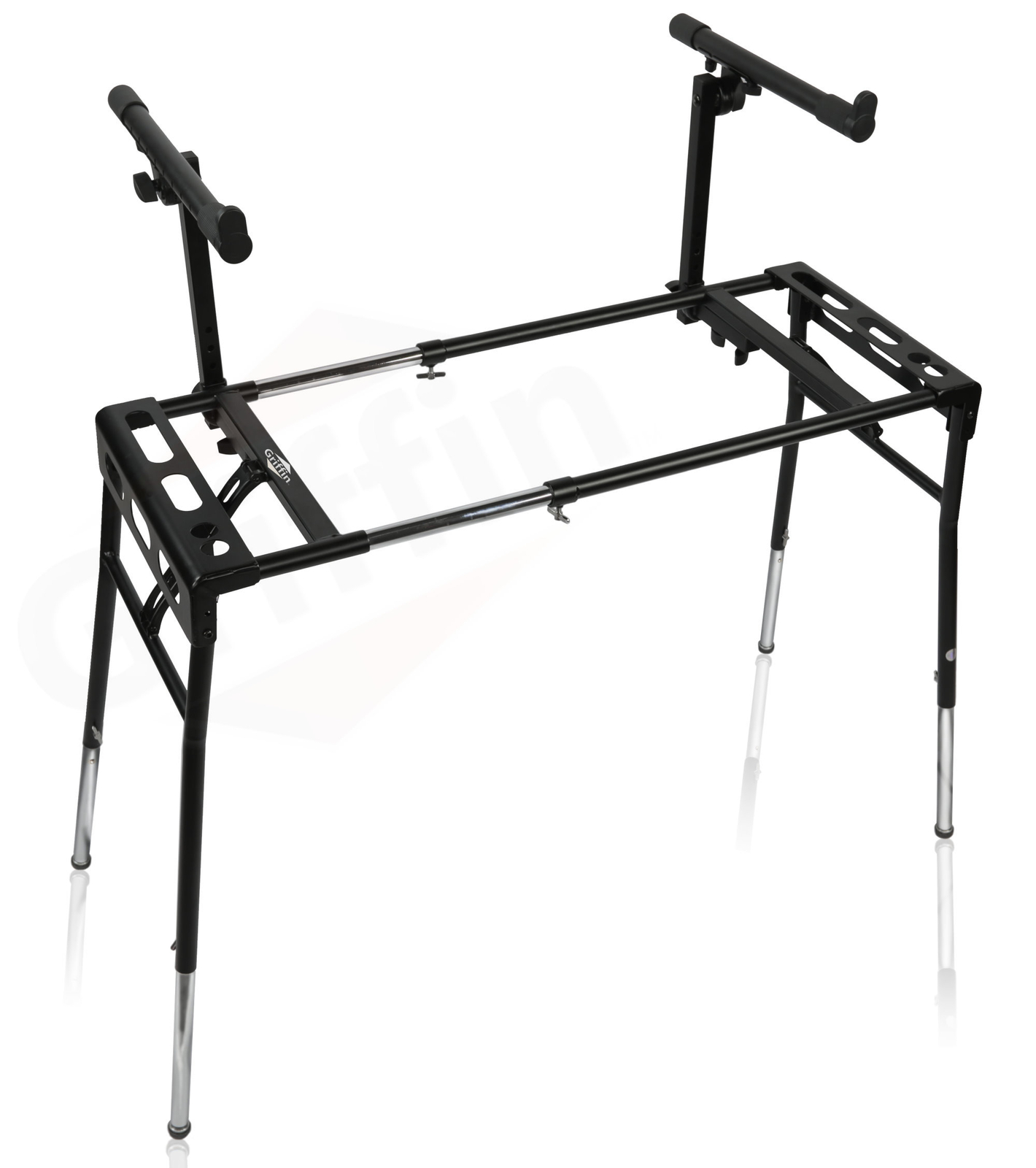 Keyboard Stand DJ Workstation Table Top Piano Holder 2-Tier Double Studio Mount