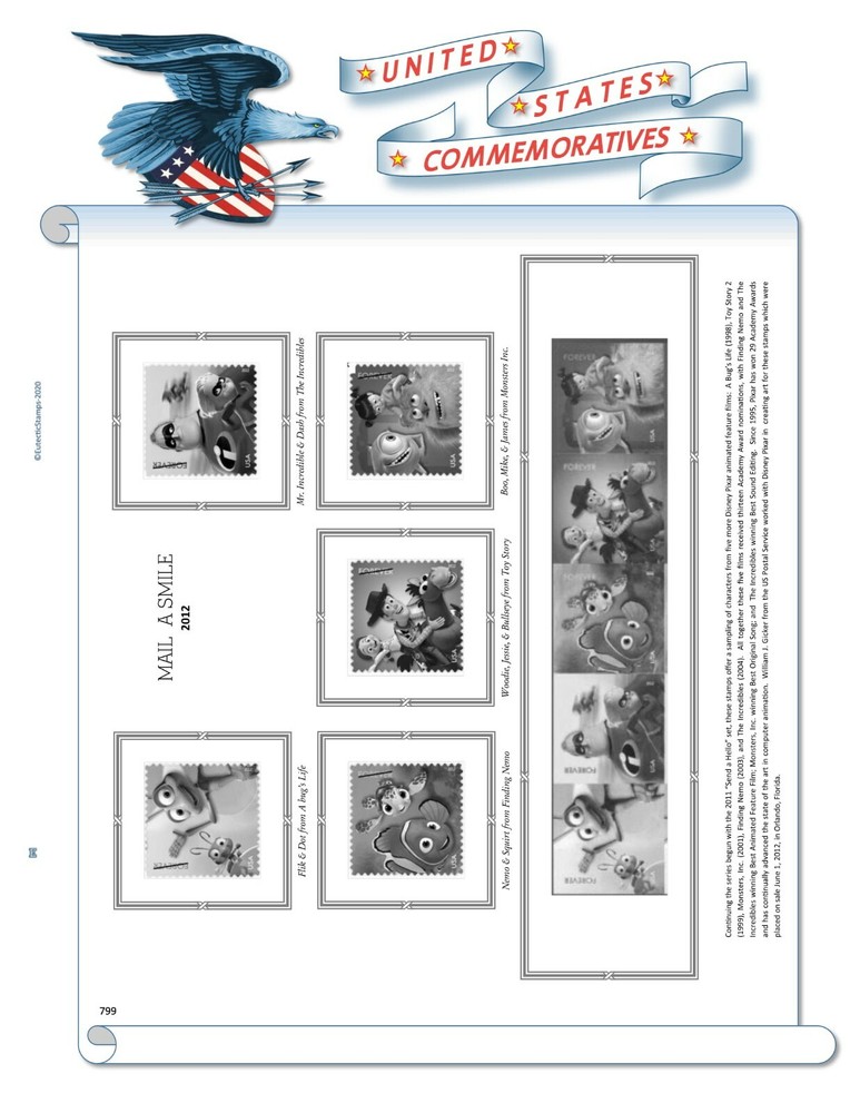 2012 U.S. Commemorative Singles COMPLETE Supplement (White Ace Alternative)