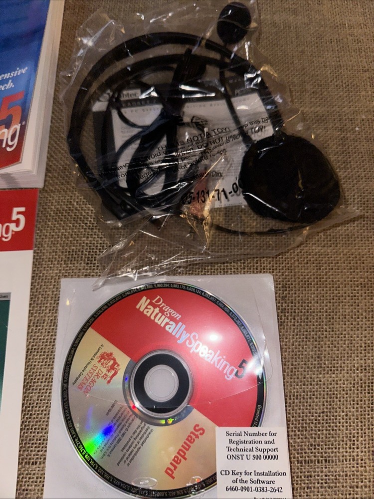 DRAGON NATURALLY SPEAKING 5 SPEECH RECOGNITION SOFTWARE FOR WINDOWS 98