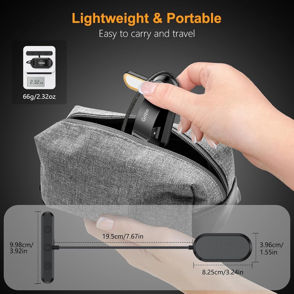 Rechargeable Book Light for Reading in Bed with 19 LED &Memory Function-Eye