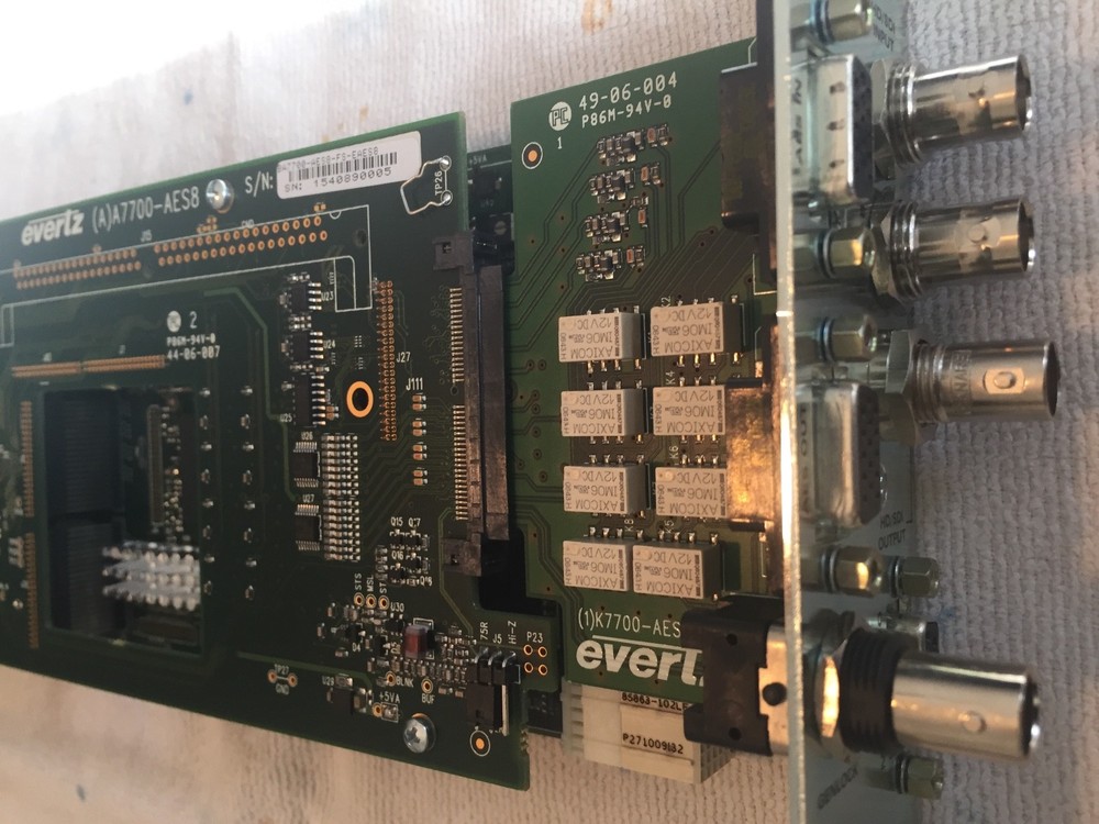 EVERTZ 7746FS-EAES8-HD Frame Synchronizer with Embedded Audio Processing 8 AES