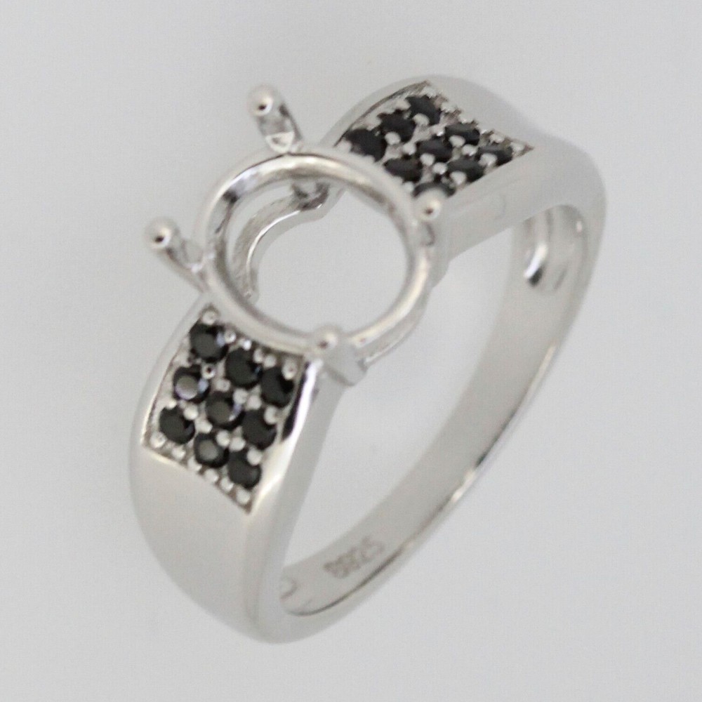 Sterling Silver Semi Mount Ring Setting Oval OV 10x8mm