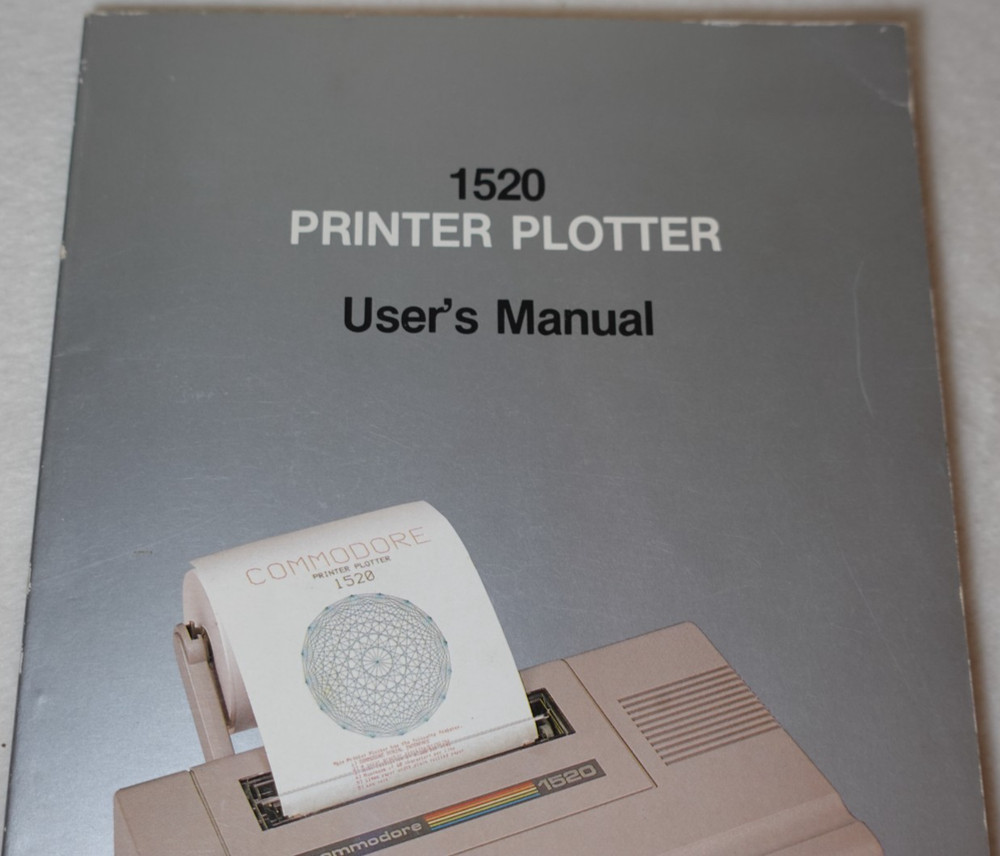 Commodore 1520 Printer Plotter 1983 Vintage Original User's Manual