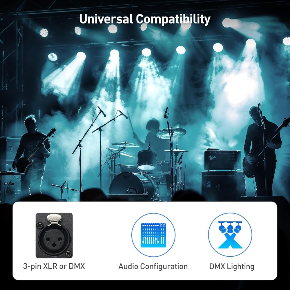 2 Pack 3 Pin XLR DMX Terminator