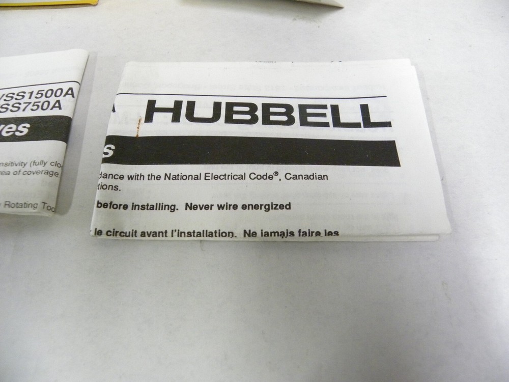 UNUSED Hubbell WSS750A Sensor Auto Wall Switch Office White (A5)