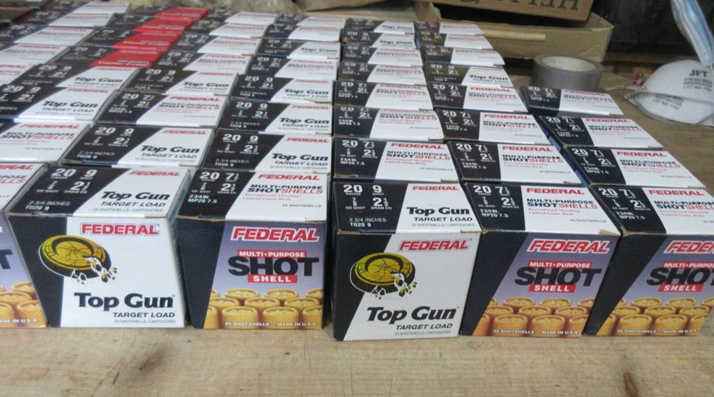 68 Empty 20 Ga Shotshell Boxes for ammo storage. (sh)