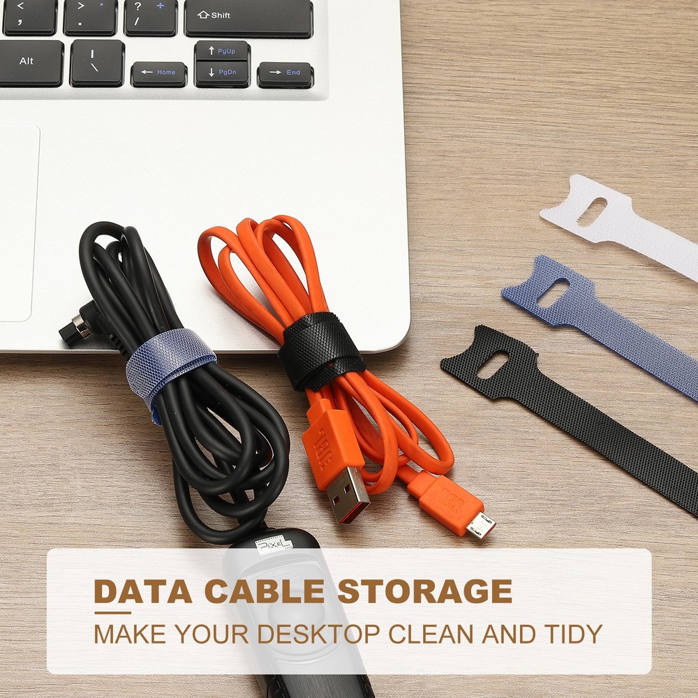 130Pcs 6" Reusable Cable Ties Adjustable Cable Management Ties White