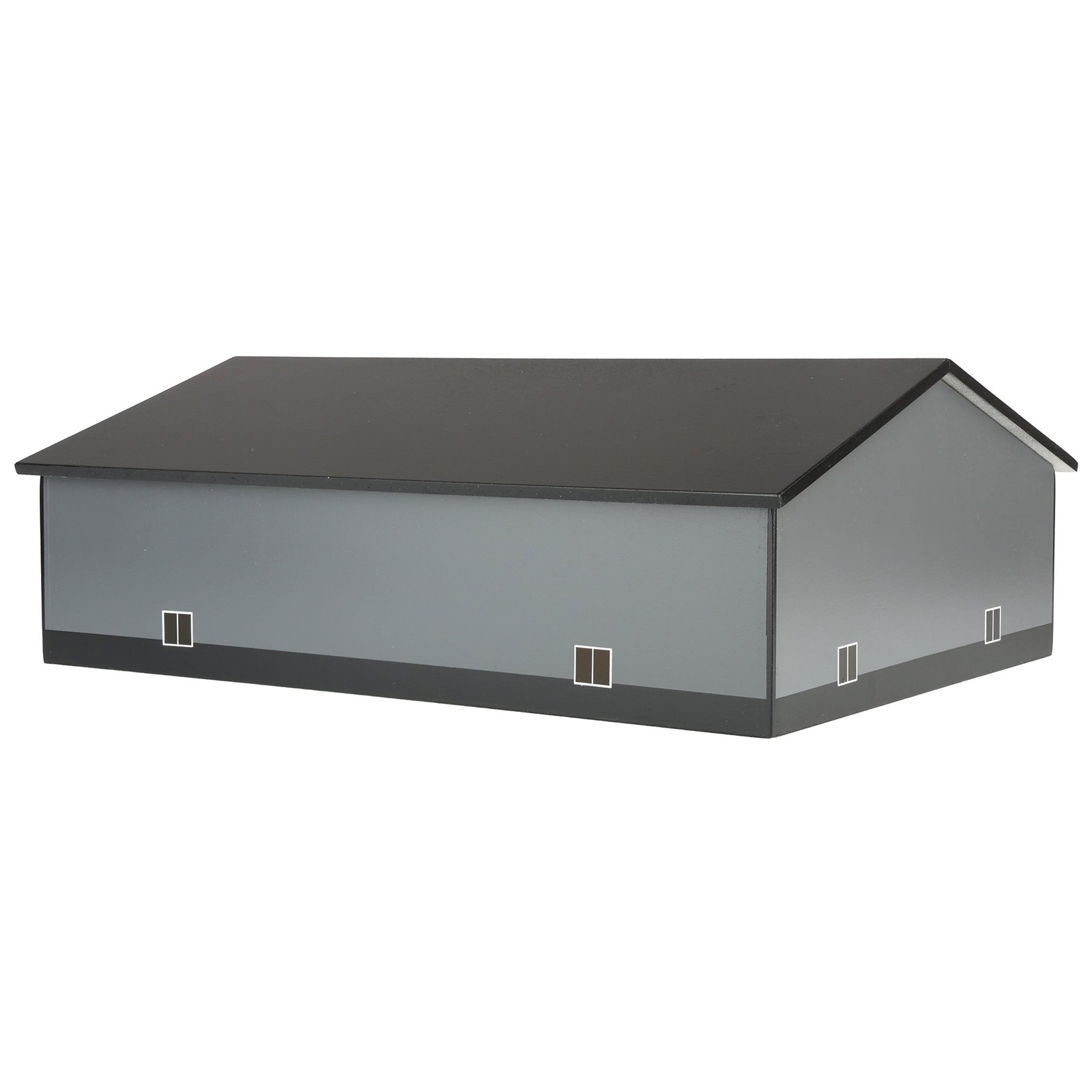 Replica 1/64 Gray & Black 2 Door 60ft x 80ft Wooden Tractor or Truck Shop STA-22