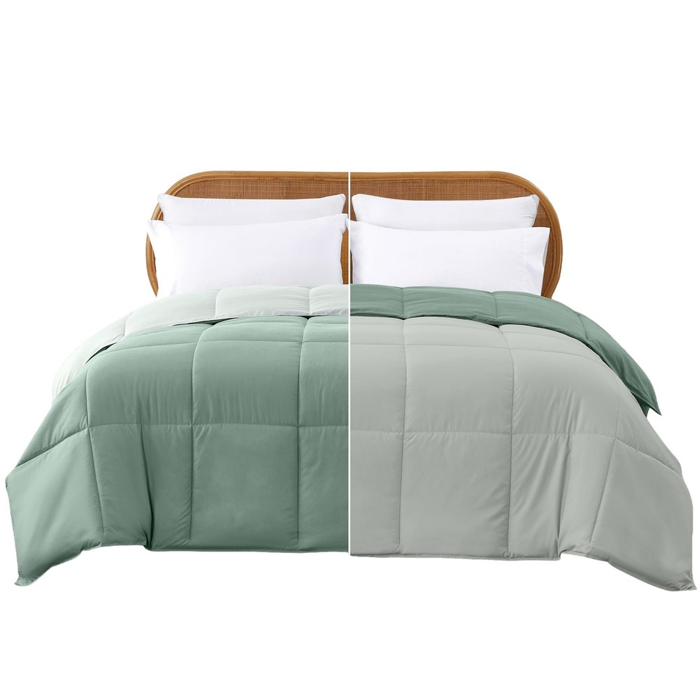 Modern Threads Down Alternative Reversible Comforter Ivory/Sage Green Twin