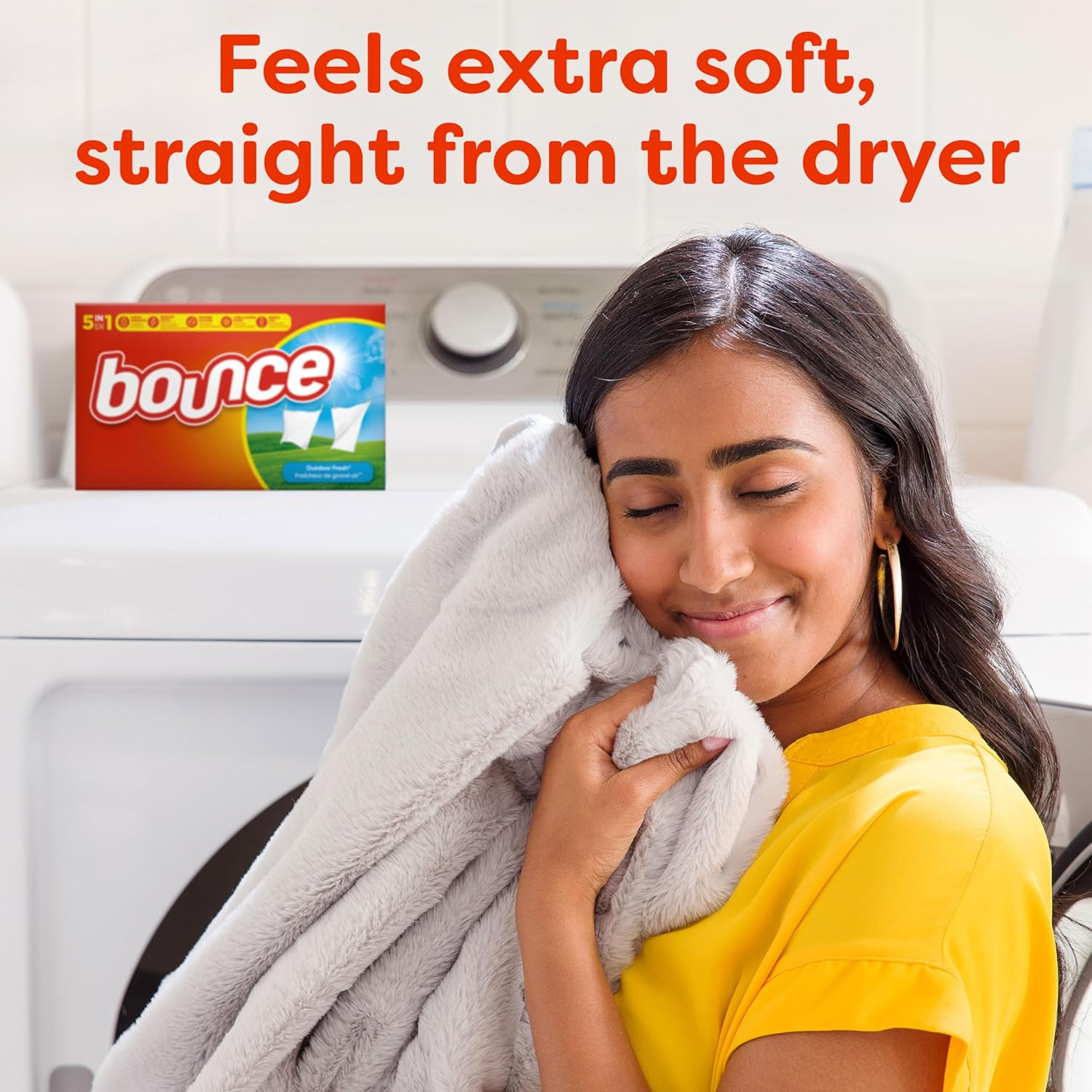 Bounce Dryer Sheets Laundry Fabric Softener Sheets , Outdoor Fresh, 240 Count