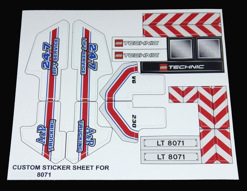 Custom Decal for 8071 Replacement Sticker for 8071