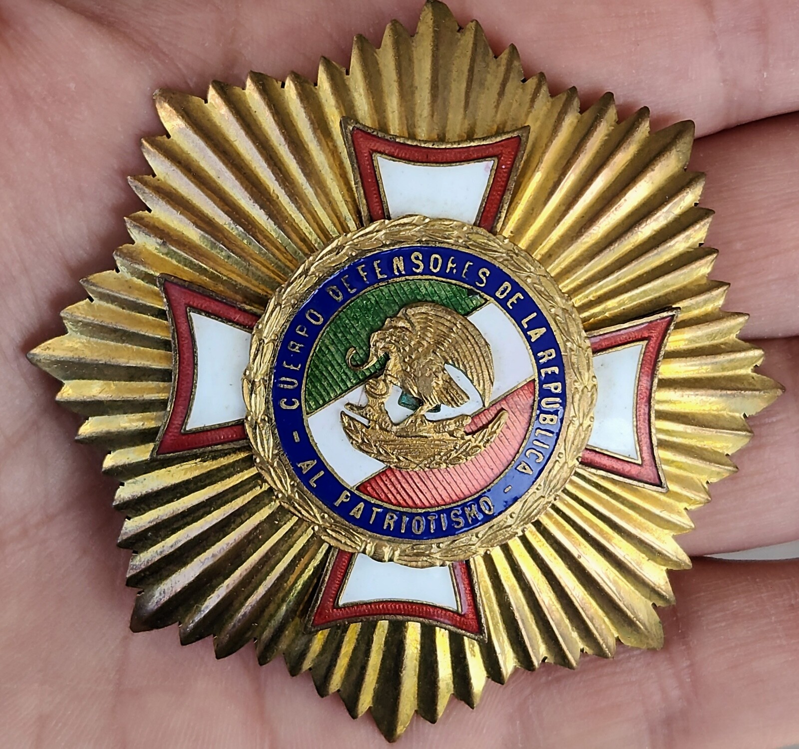 MEXICO. Breast STAR Revolutionary Patriotic Order Ignacio Comonfort 1920's