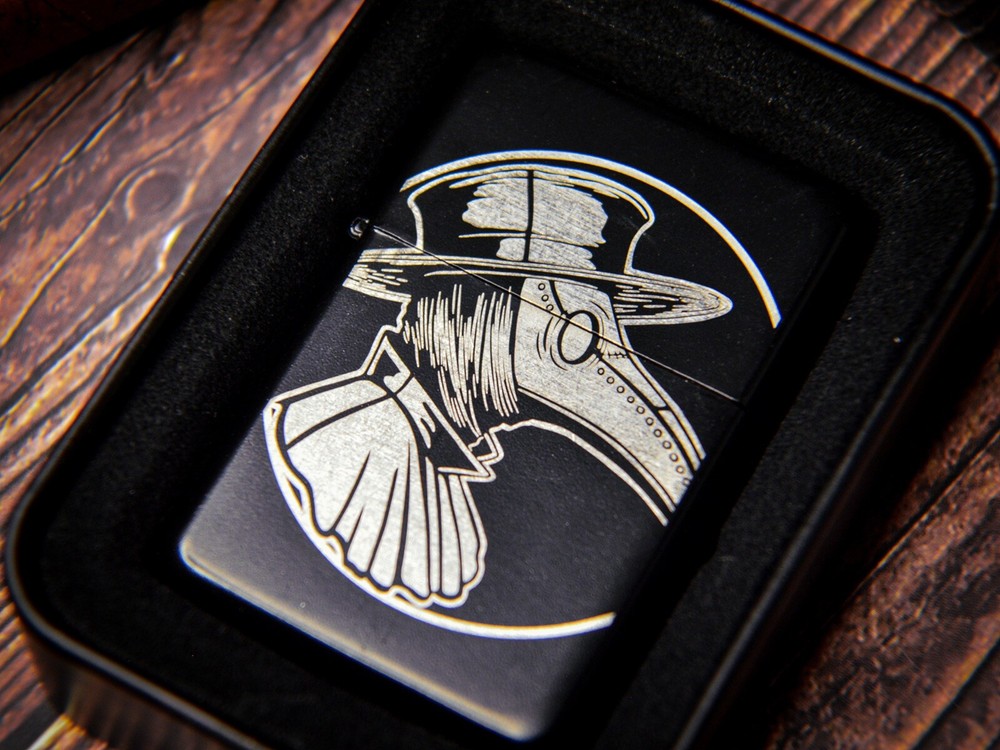 Plague Doctor Engraved Lighter