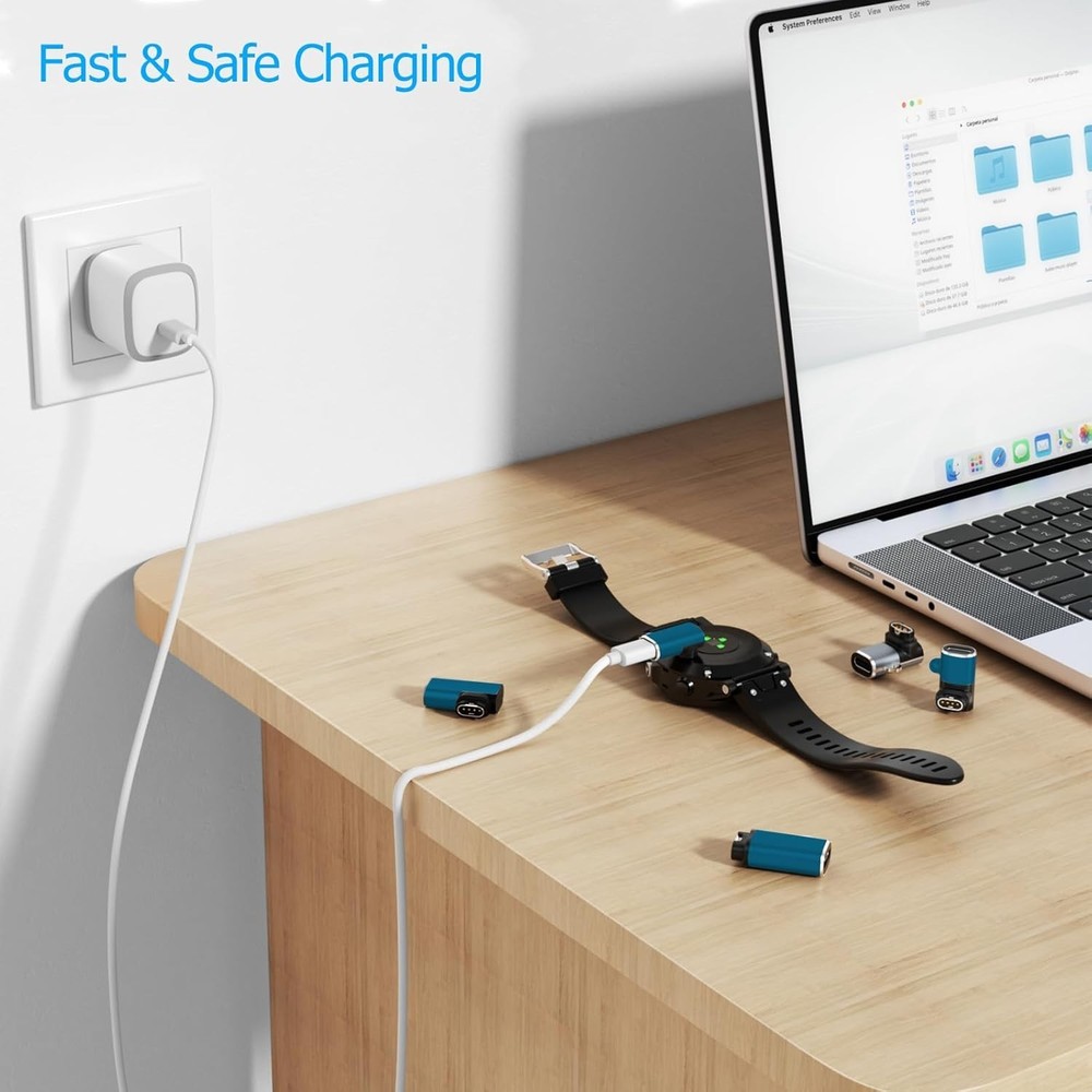 Versatile Multi-Directional USB C to Garmin Charging Cable Adapter Set