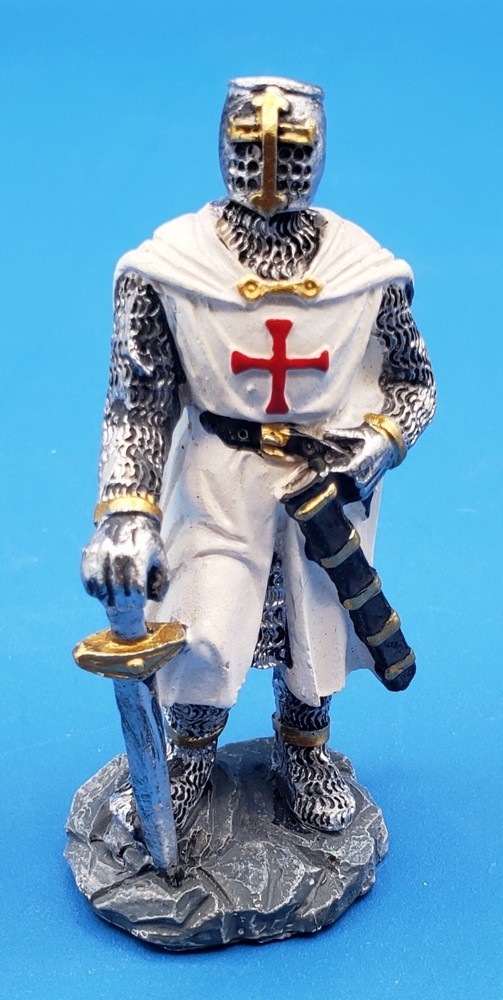 Knight Templar Crusader Figure 3" EUC