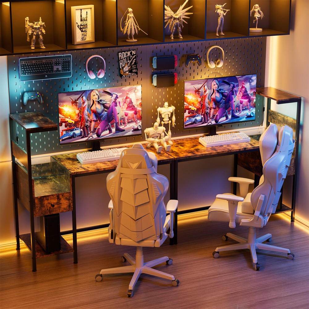 Computer Desk Home Office Desk Writing Table Study Workstation w/ Shelf