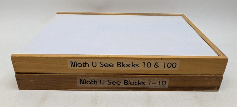 Math U See Manipulatives Integer Block & Algebra/Decimal Insert Kits Lot w/ Case