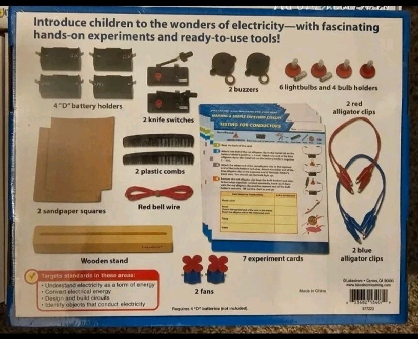 LakeShore Learning Electricity Circuits Physical Science Lab Kit STEM New