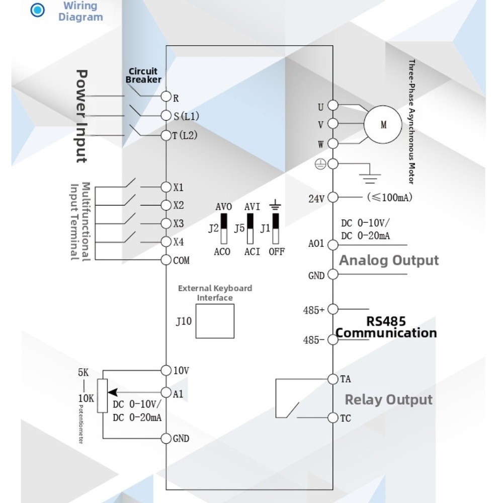 Variable Frequency Drive VFD 220V Single Phase to Three Phase 2 2KW Controller